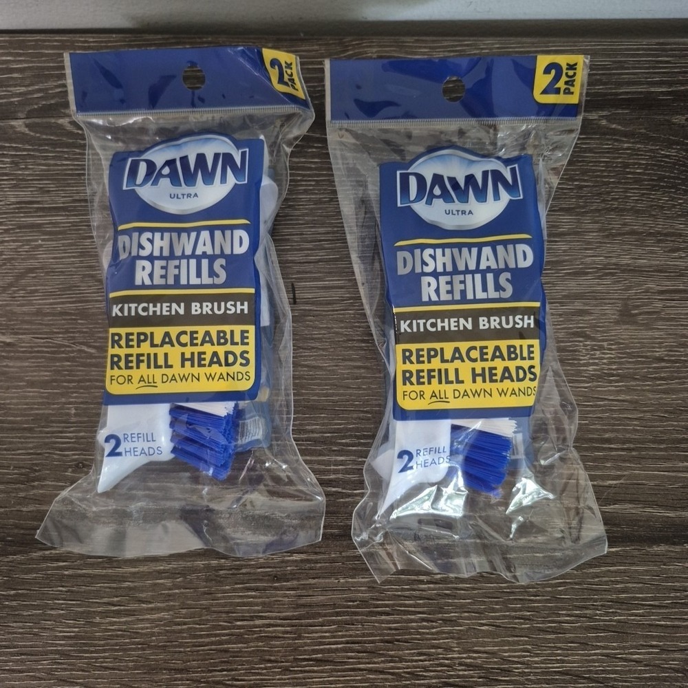 Dawn Ultra Dishwand Kitchen Brush Replaceable Refill Heads 2 Packs Lot 4 Heads